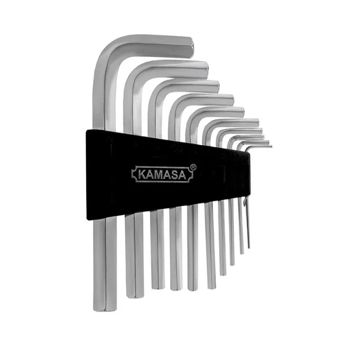 [KM1114] JUEGO LLAVE ALLEN 10 PIEZAS (5MM-10MM) CROMADO KAMASA
