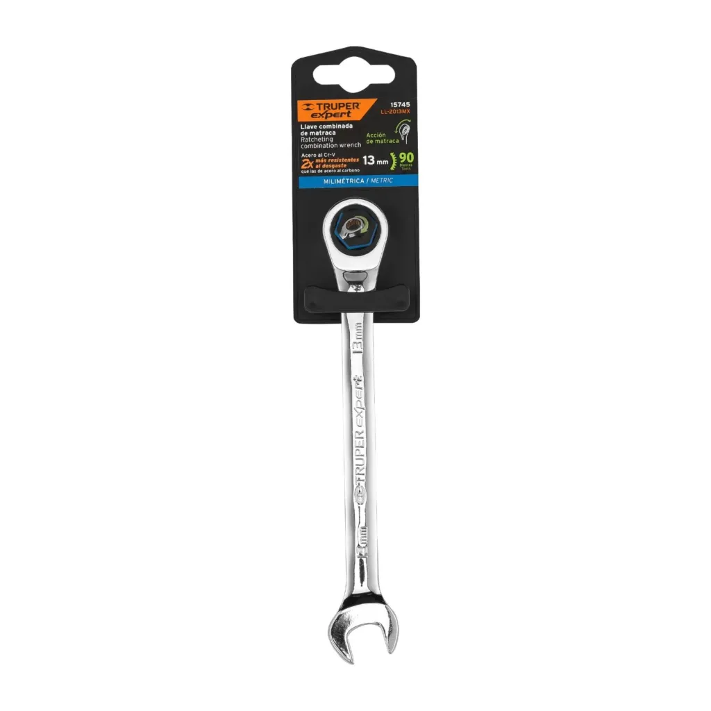LLAVE MIXTA 13MM CON RATCHET 174MM TRUPER